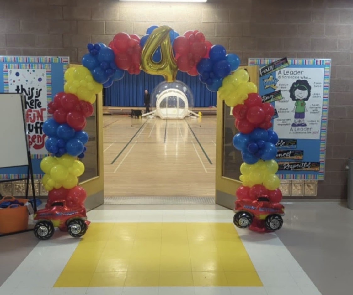 Rainbow balloon entrance